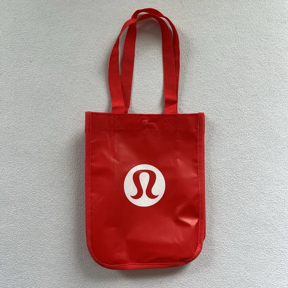 Lululemon Red Made To Feel 2026 Small Reusable Snap Tote Bag Gym Shopping Lunch